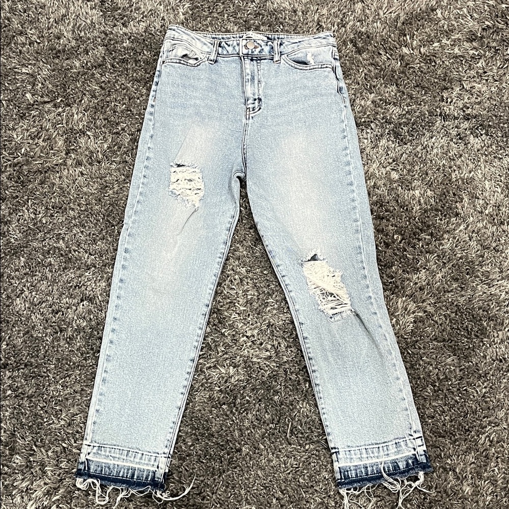 Nordstrom BP x Claudia Sulewski Distressed Light Blue Jeans Size 28